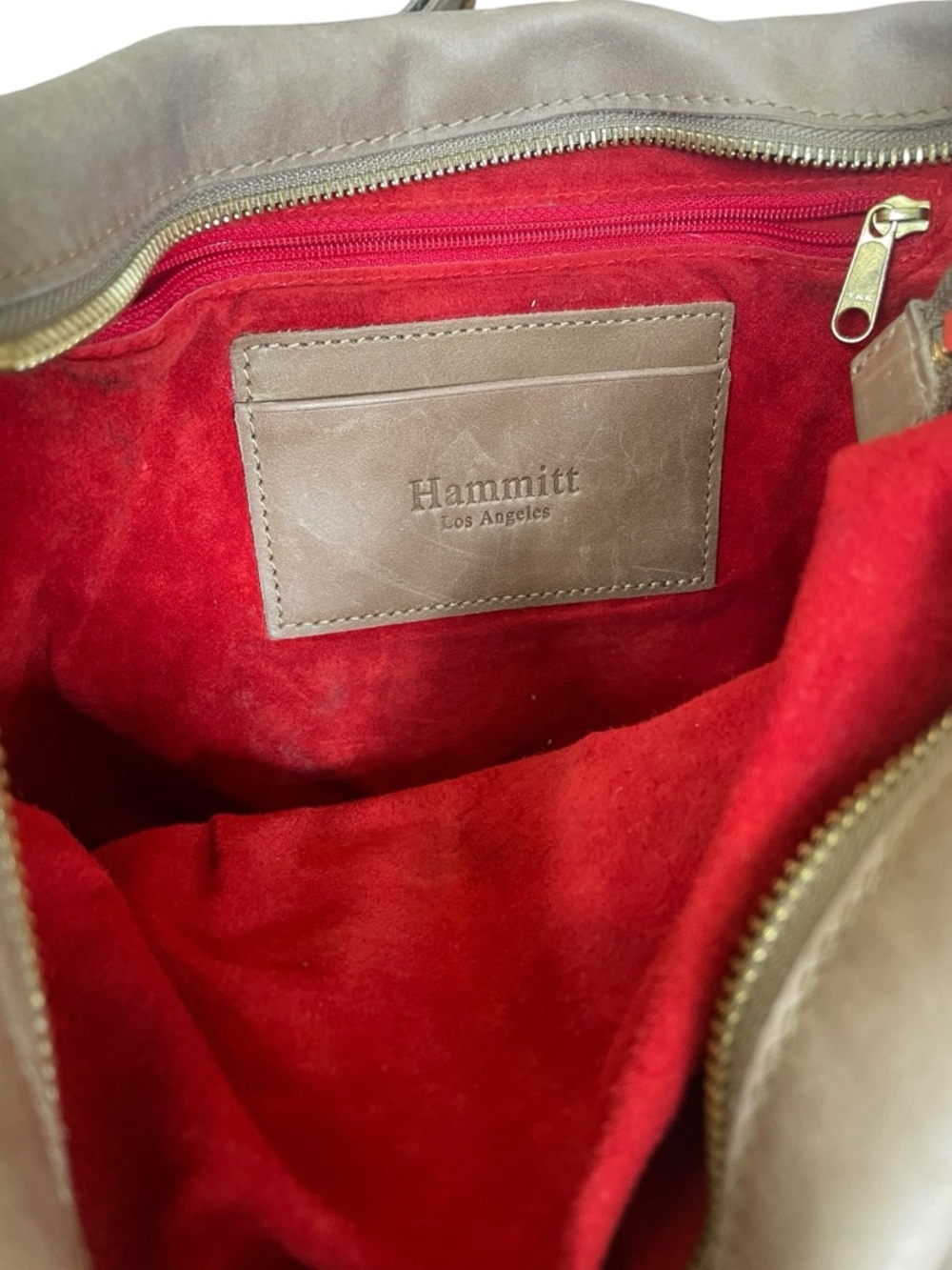 Hammitt Taupe Leather Crossbody Bag - Picture 4 of 8